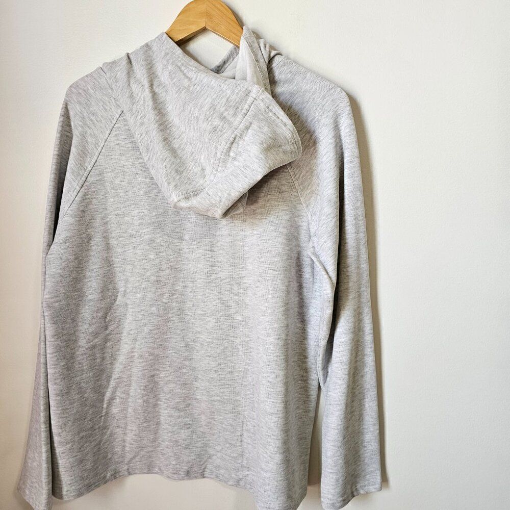 EUC COTTON BLEU LIGHT GREY SUPER SOFT HOODED SWEATER QUARTER BUTTONED SIZE SMALL - Picture 8 of 16
